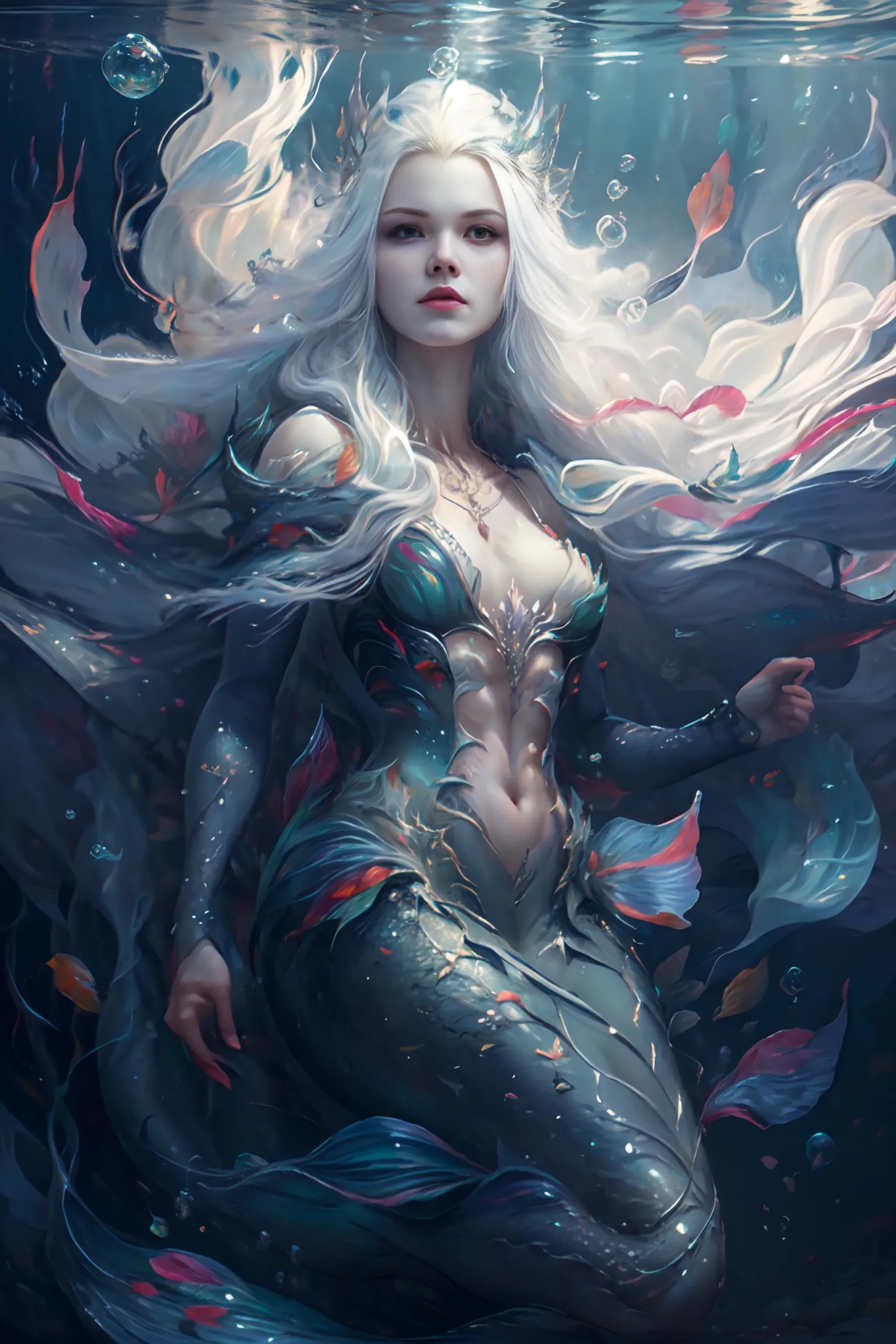 图片[2]_把所有人变成美人鱼 Serass Mermaid Concept Lora 展示，附带AI绘画提示词_Qpipi