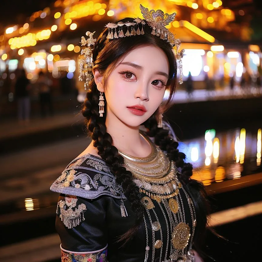 图片[8]_中国苗族民族风，苗族服装 Hmong costume Lora 模型展示，附带AI绘画提示词_Qpipi