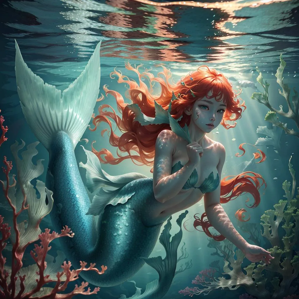 图片[7]_把所有人变成美人鱼 Serass Mermaid Concept Lora 展示，附带AI绘画提示词_Qpipi