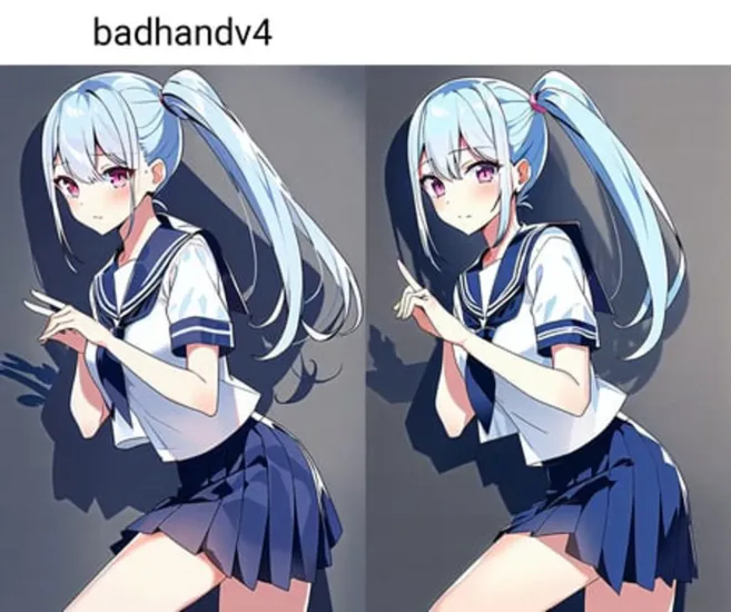 badhandv4 AnimeIllustDiffusion 为动漫绘图优化而生的插件_Qpipi