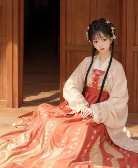 中国传统服装美轮美奂 【hanfu 汉服】 Lora 模型展示，附带AI绘画提示词_Qpipi