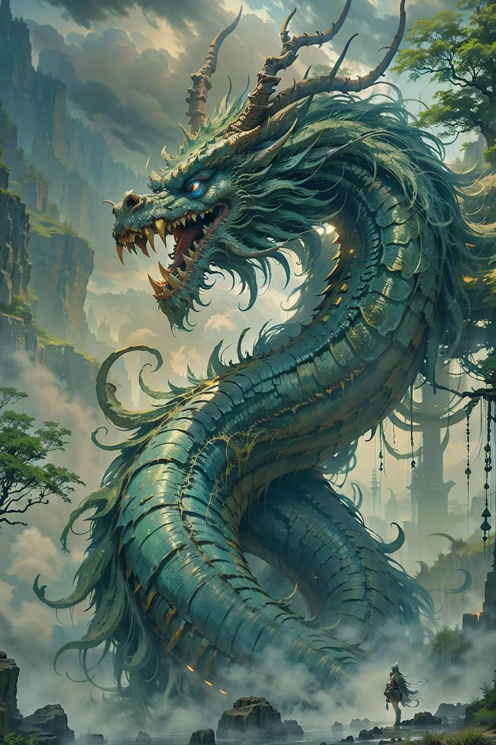 图片[6]_东方巨龙国风神兽篇 Oriental giant dragon Lora 展示，附带AI绘画提示词_Qpipi