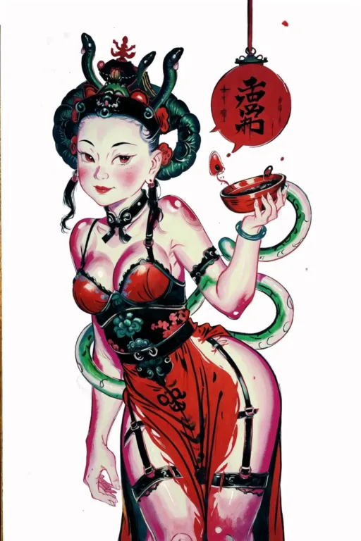 图片[10]_传统门神画风格 Chinese Traditional Door Gods Painting Style LoRA 展示，附带AI绘画提示词_Qpipi