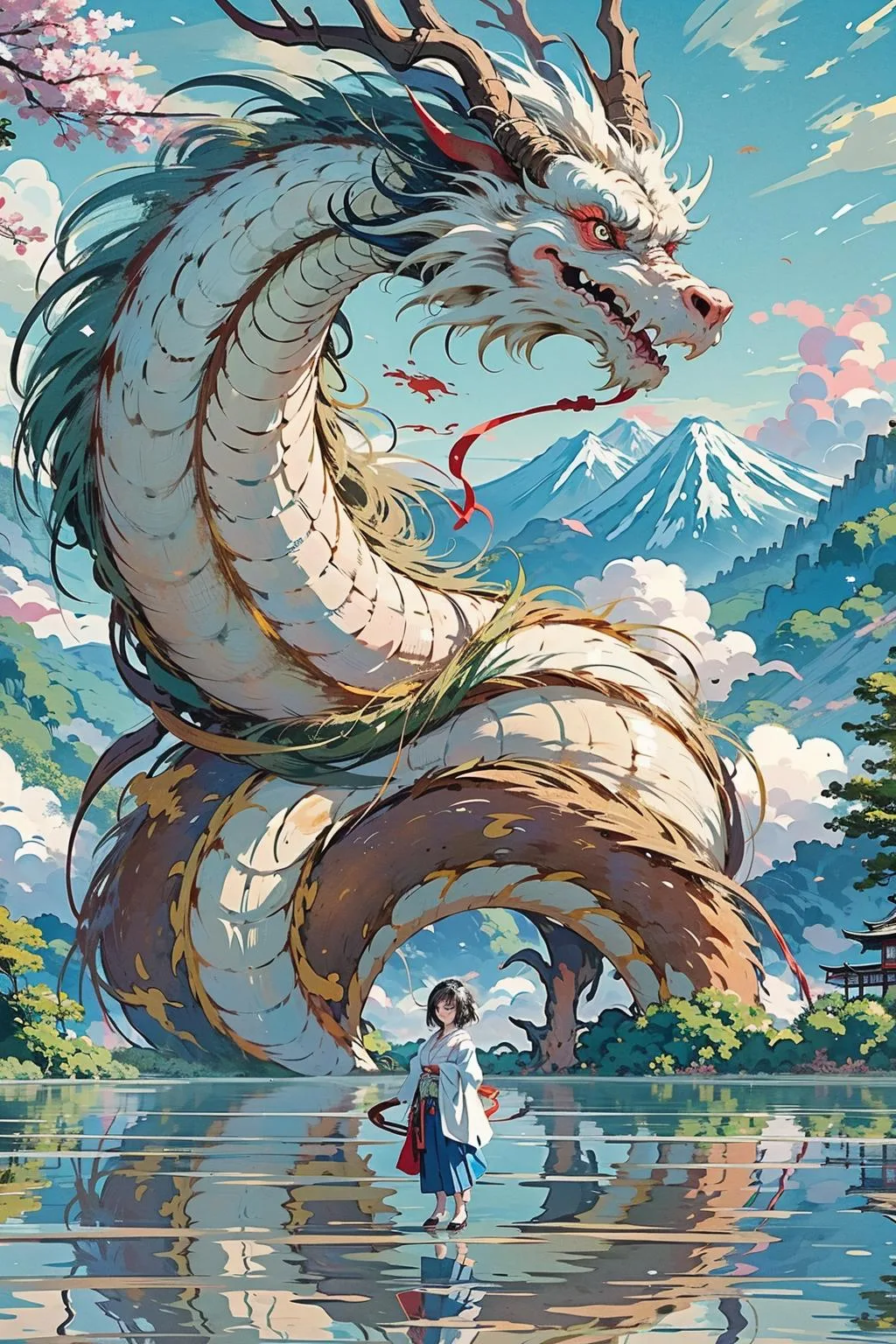 图片[4]_东方巨龙国风神兽篇 Oriental giant dragon Lora 展示，附带AI绘画提示词_Qpipi