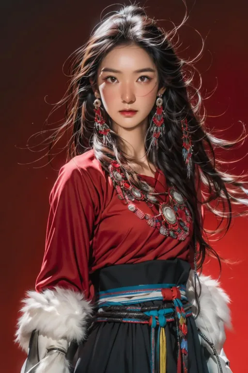 图片[7]_藏族国风服饰 Tibetan Chinese style Lora 展示，附带AI绘画提示词_Qpipi