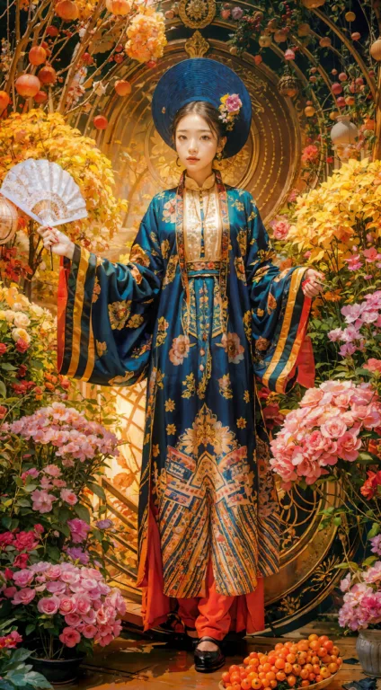 图片[1]_Vietnamese Nhat Binh Dress Lora，越南传统服饰风格_Qpipi
