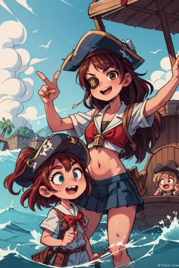 2D儿童漫画插画可爱风格 kidsMIX AI绘图模型展示，附带AI绘画提示词_Qpipi