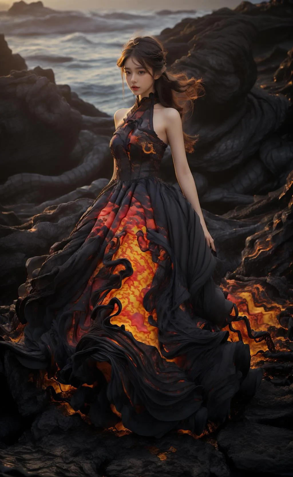 Lava Dress Lora，熔岩风格_Qpipi