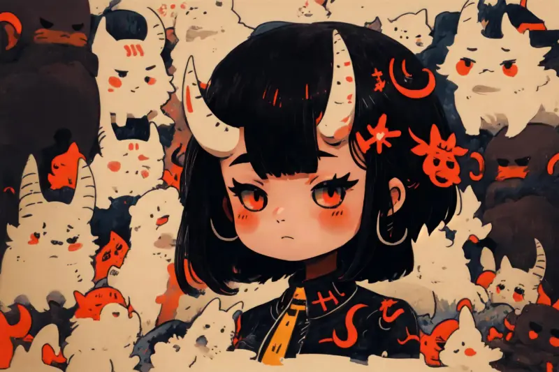 可爱的赤壁猫图案风格 Cute Chibi Cat Pattern Style Lora AI绘画作品_Qpipi