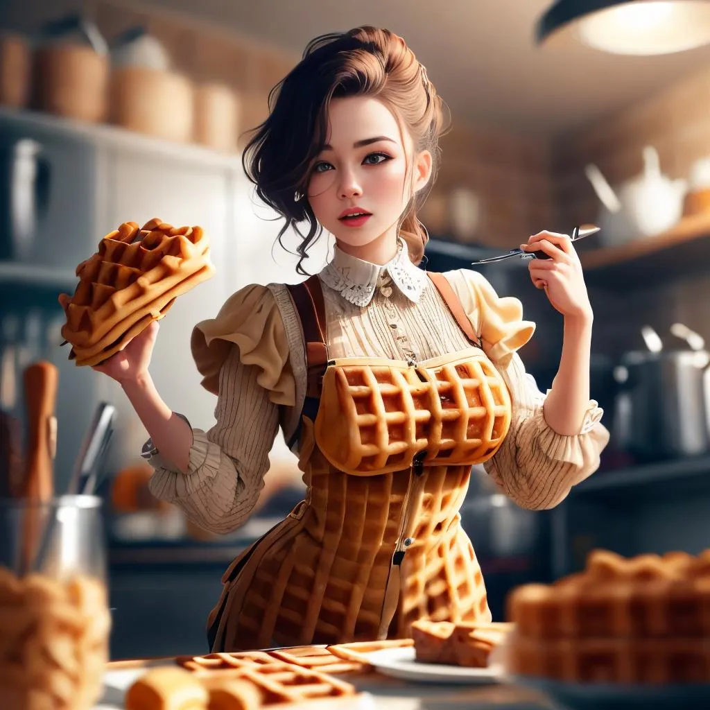 图片[2]_Waffle Style Lora，把所有人和物变成华夫饼风格_Qpipi