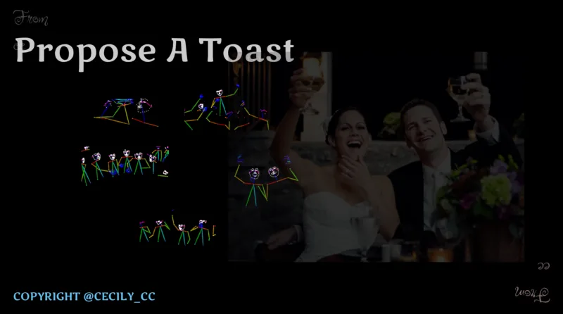 【Poses】5 Propose Toast Pose，5种举杯祝酒姿势，姿势控制火柴人_Qpipi