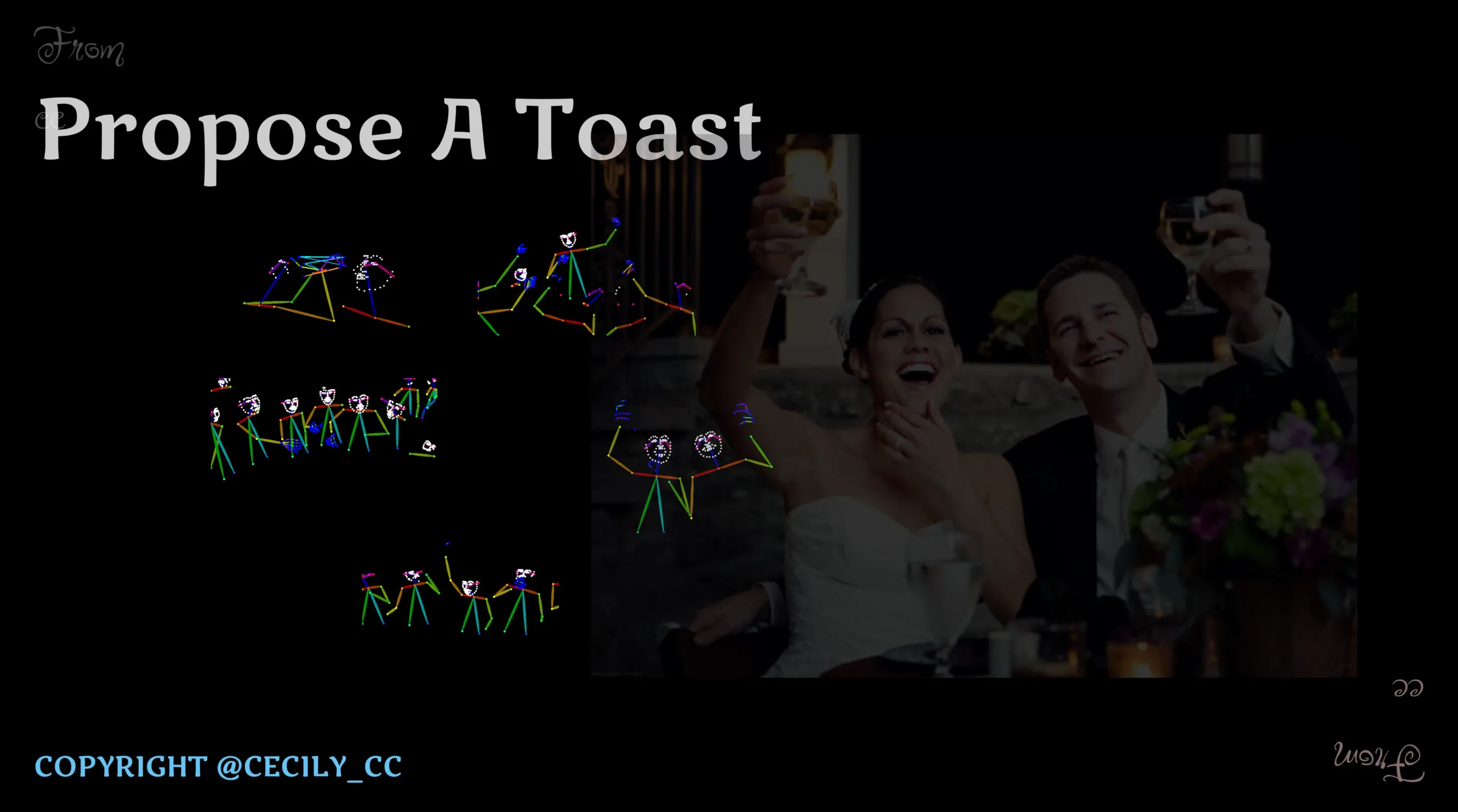 【Poses】5 Propose Toast Pose，5种举杯祝酒姿势，姿势控制火柴人_Qpipi