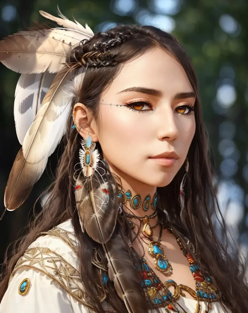 图片[4]_美洲土著娃娃肖像脸模 NativeAm Doll Likeness Lora AI绘画作品_Qpipi