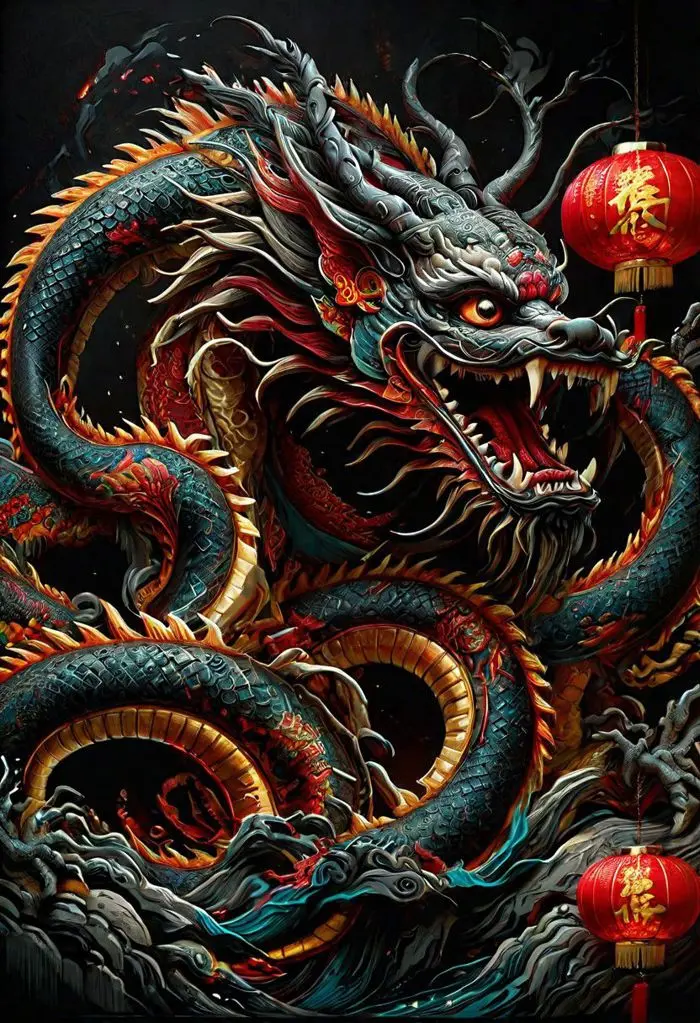 图片[4]_国风亚洲龙风格 Asian Dragons SDXL Lora AI绘画作品_Qpipi