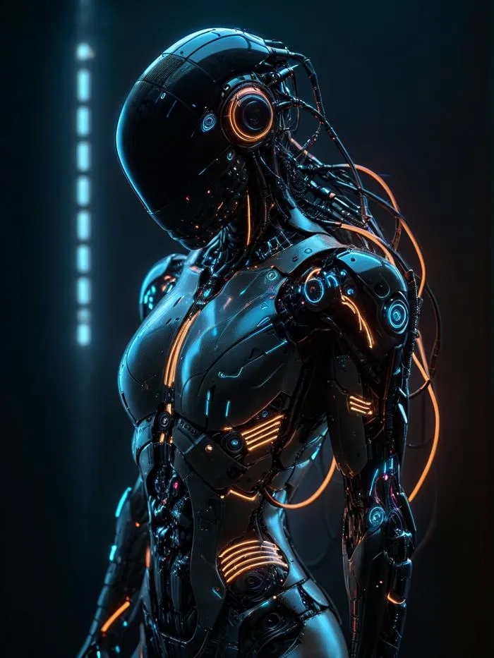 图片[1]_Faceless Cyborgs XL LoRA，无面的赛博机械人_Qpipi
