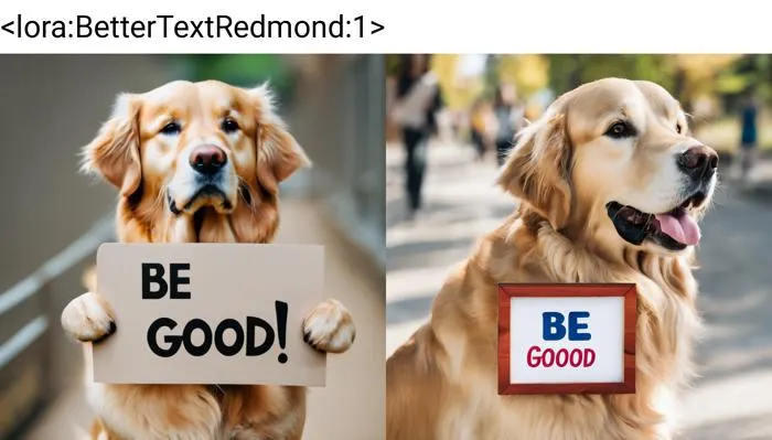 BetterText.Redmond XL Lora，改进 SDXL 生成带有正确文本的图像_Qpipi
