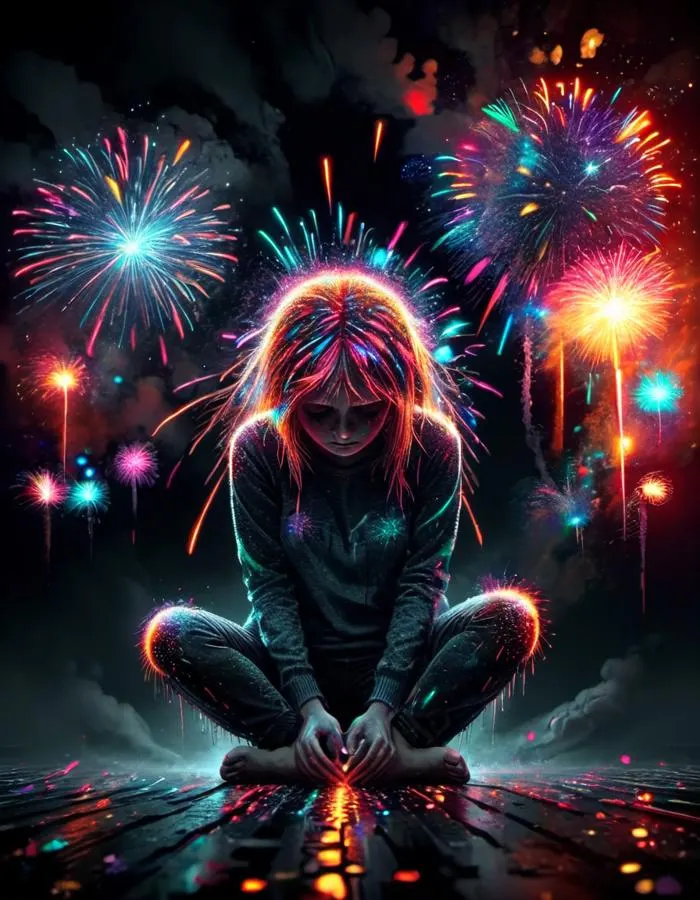 虚幻的烟花风格 Fireworks Style SDXL Lora AI绘画作品_Qpipi