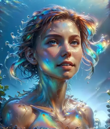 彩虹梦幻风格 Iridescent SDXL LoRA AI绘画作品_Qpipi