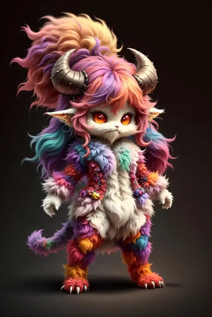 图片[4]_Colorful Fuzzy Style Lora，色彩缤纷的绒毛风格