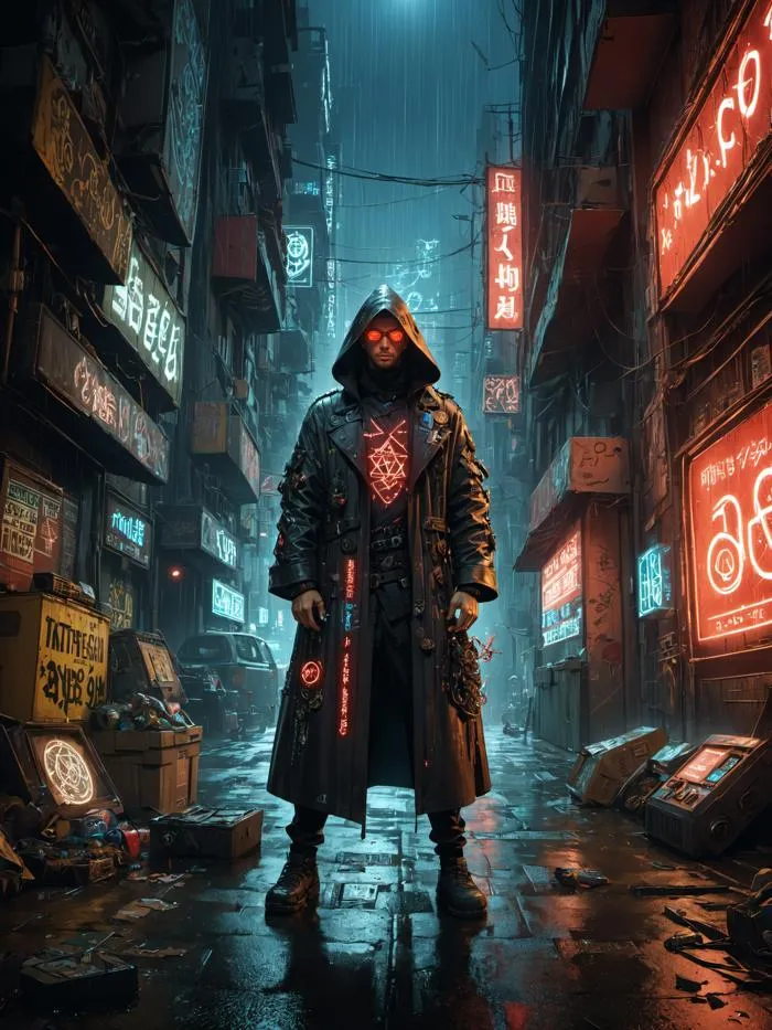 图片[3]_Neon Cyberpunk Techno Mages LoRA，霓虹赛博科技法师