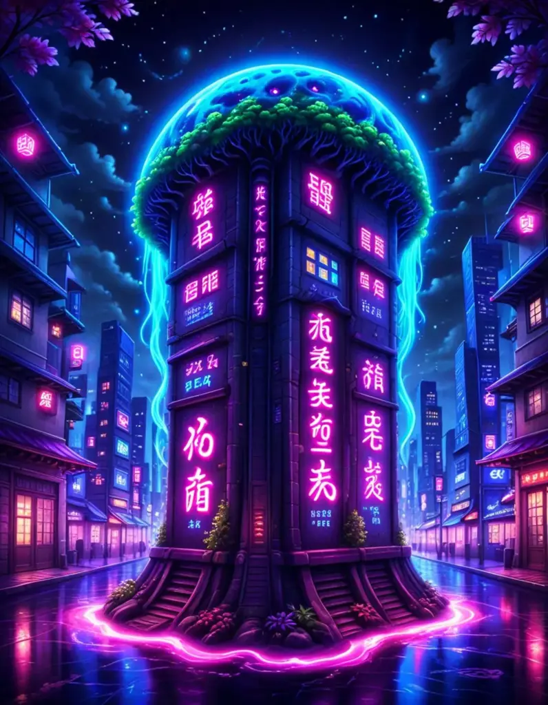 图片[2]_Luminescent Night Style XL LoRA，夜光夜风效果_Qpipi