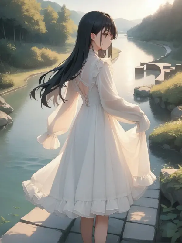 Cutesy frilled dress pony lora 可爱的褶边连衣裙_Qpipi