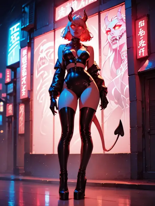 gothic neon V2 LoRA Pony 哥特式霓虹灯_Qpipi