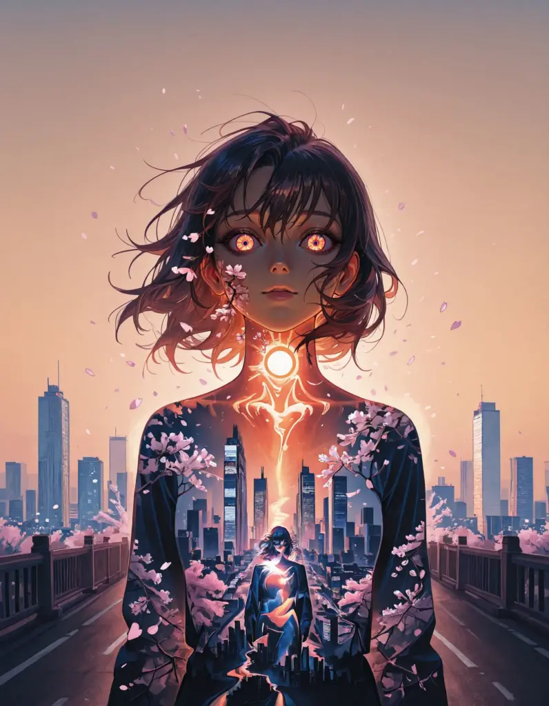 图片[1]_DoubleExposure LoRA Illustrious 双重曝光效果_Qpipi